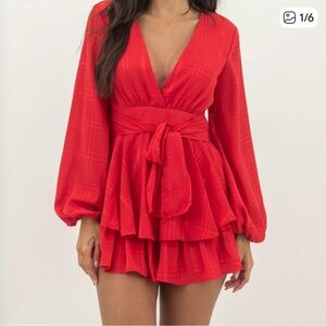 Saints + Secrets Vibrant Red Romper